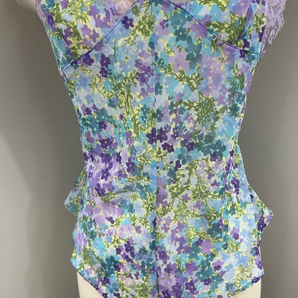 VS Blue Floral Bodysuit - Picture 13 of 14